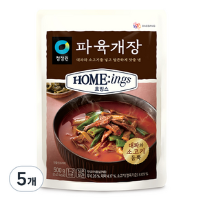 청정원 호밍스 파육개장, 500g, 5개