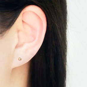 노이드비 14K GF 골드 전체 볼침귀걸이 옐로 한쌍 4사이즈