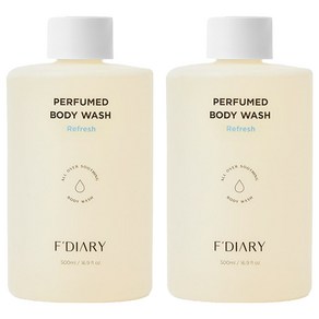 에프다이어리 데일리 퍼퓸 비건 바디워시 리프레쉬, 500ml, 2개
