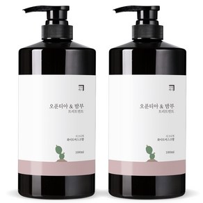 살림백서 오푼티아 앤 밤부 헤어트리트먼트 화이트머스크향, 1L, 2개