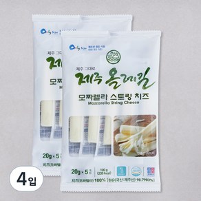올레길치즈 모짜렐라 스트링 치즈, 20g, 5개입, 4개