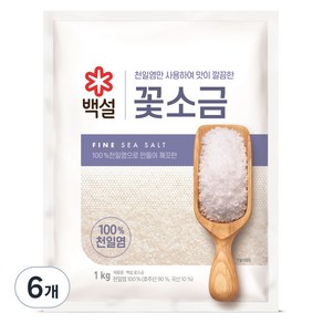 백설 꽃소금, 1kg, 6개