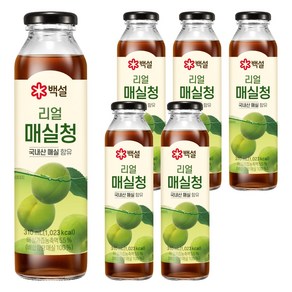 백설 리얼 매실청, 310ml, 6개