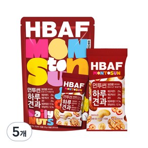 HBAF 먼투썬 하루견과 브라운 10p, 200g, 5개