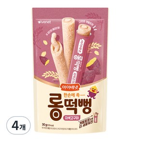 아이배냇 유아용 롱떡뻥 씰과자 30g, 4개, 자색고구마맛