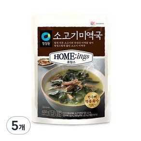 청정원 호밍스 소고기미역국, 450g, 5개