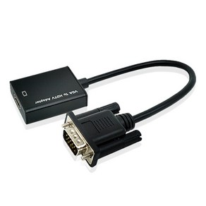 애니포트 VGA to HDMI 오디오 지원 케이블타입 컨버터, AP-VGAHDMI002