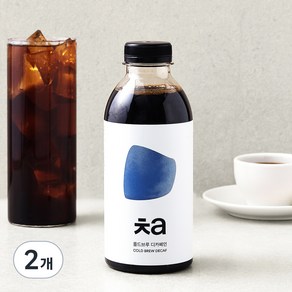 카페차 ㅊa 콜드브루 디카페인 원액, 500ml, 2개