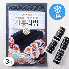 곰곰 전통김밥, 500g, 3개