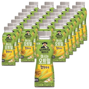 퀘이커 마시는 오트밀 찰옥수수, 50g, 30개