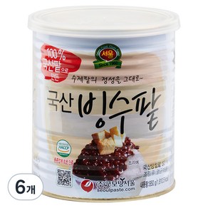 굿모닝서울 국산빙수팥, 850g, 6개