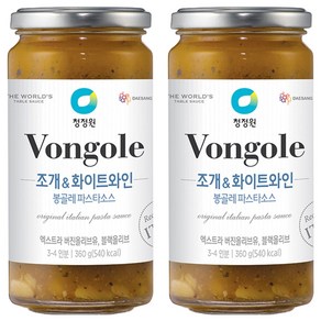청정원 조개 앤 화이트와인 봉골레 파스타 소스, 360g, 2개