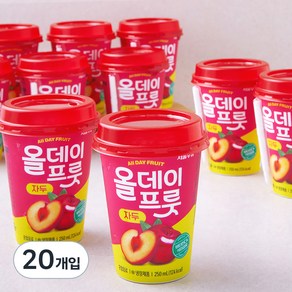 서울우유 올데이프룻 자두 주스, 250ml, 20개입