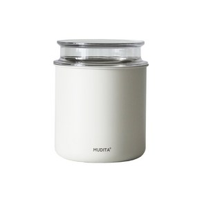 무디타 리본제이 스텐 이중 잠금 진공 원두 보관용기 700ml, 1개, 화이트샌드