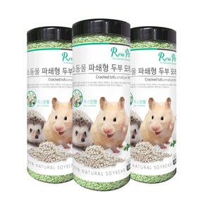 로라펫 소동물 파쇄형 두부 모래 쟈스민향, 400g, 3개