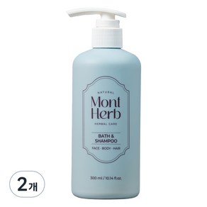 몽뜨허브 아토 바스 앤 샴푸, 300ml, 2개