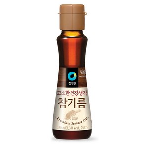 청정원 고소한 건강생각 참기름, 160ml, 1개