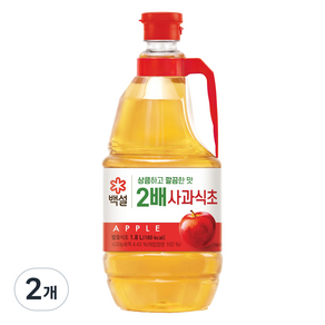 백설 2배 사과식초, 1.8L, 2개