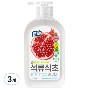 참그린 석류식초 설거지 주방세제, 470g, 3개