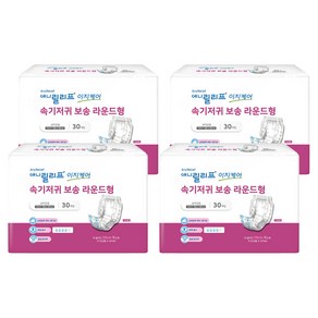 애니릴리프 남녀공용 이지케어 라운드형 속 성인기저귀, 대형, 30매입, 4개