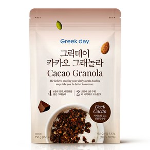 그릭데이 크런치 리얼카카오 그래놀라 시리얼, 150g, 1개