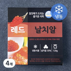 알찬해 날치알 레드 (냉동), 120g, 4개