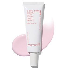 [비건뷰티] 이니스프리 New 왕벚꽃글로우스킨핏톤업크림 핑크 SPF50+ PA++++, 50ml, 1개