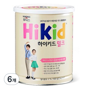 일동후디스 하이키드 밀크, 600g, 6개