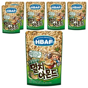 바프 넛츠앤스낵스 구운양파맛 멸치 아몬드, 100g, 6개