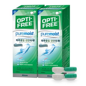 옵티프리 퓨어모이스트 렌즈세정액 300ml 2P + 렌즈케이스 2p