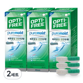 옵티프리 퓨어모이스트 렌즈세정액 420ml 3p + 렌즈케이스 3p, 2세트