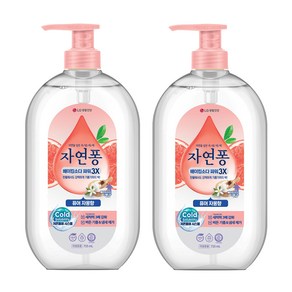 [비건라이프] 자연퐁 베이킹소다 파워 자몽향 주방세제, 735ml, 2개