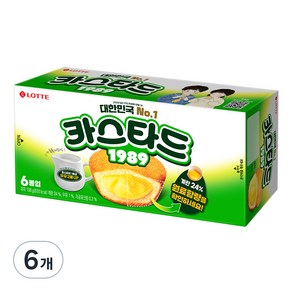 롯데웰푸드 카스타드 오리지널, 138g, 6개