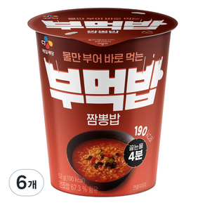 CJ제일제당 부먹밥 짬뽕밥, 6개, 52g