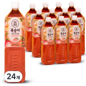 맥널티커피 복숭아 아이스티 제로, 1.5L, 24개