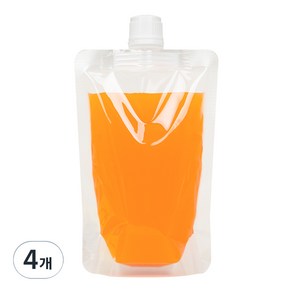 더백퍼센트 투명 스파우트 파우치 200ml, 15mm, 50개입, 4개