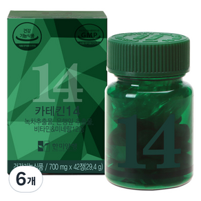 한미양행 카테킨14 29.4g, 42정, 6개