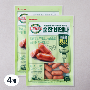 롯데 의성마늘 순한 비엔나, 180g, 4개