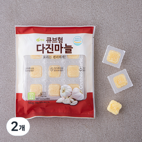 가나 큐브형 다진마늘, 155g, 2개