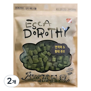 에스카도로시 강아지 큐부 간식 면역력 앤 황태, 500g, 2개, 황태맛