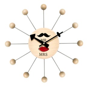 브론즈하우스 BAC-053 볼 벽시계 무소음, B, S (3cm)