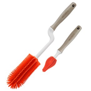 마더케이 회전식 실리콘 젖병솔 2종 세트, 1개, 루비자몽