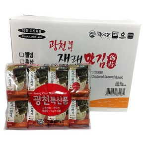 광천김 웰빙 재래맛김 도시락용, 80g, 10개