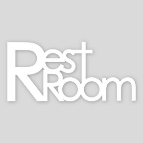 디자인신드롬 Rest oom 문패/도어사인, 화이트