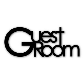 디자인신드롬 Guest oom 문패/도어사인, 블랙