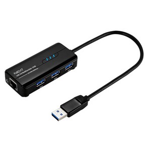 넥스트 외장형 기가랜카드 + USB3.0 3Port 허브 콤보 NEXT-UH303LAN