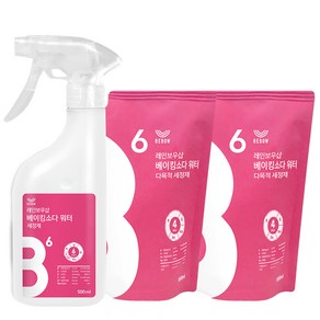 레인보우샵 베이킹소다 워터 다목적 세정제 500ml + 리필 500ml x 2p