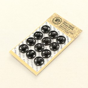 해피베어스 12mm 똑딱 스냅단추 12p, 블랙, 3개