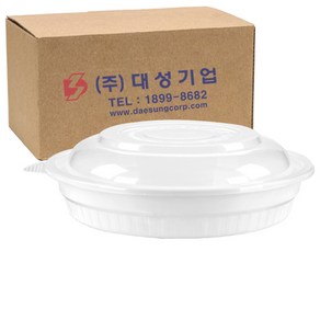 쿡앤락 사출 원형찜용기 중 3.5L 백색 세트, 50개, 1개