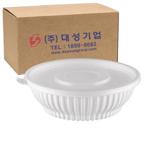 쿡앤락 성형 면용기 미니 950ml 백색 세트, 100개입, 1개